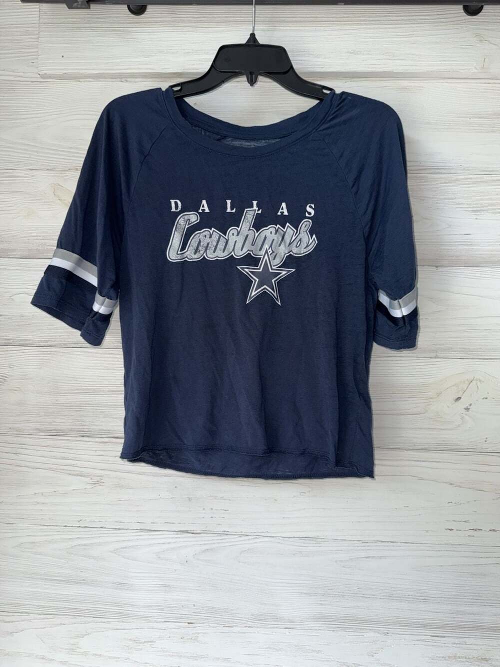 Ultra Game NFL Dallas Cowboys Women's Short Sleeve Ringer T-Shirt (b58)